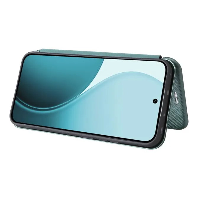Flip Cover Oppo Reno 14 5G design fibre de carbone