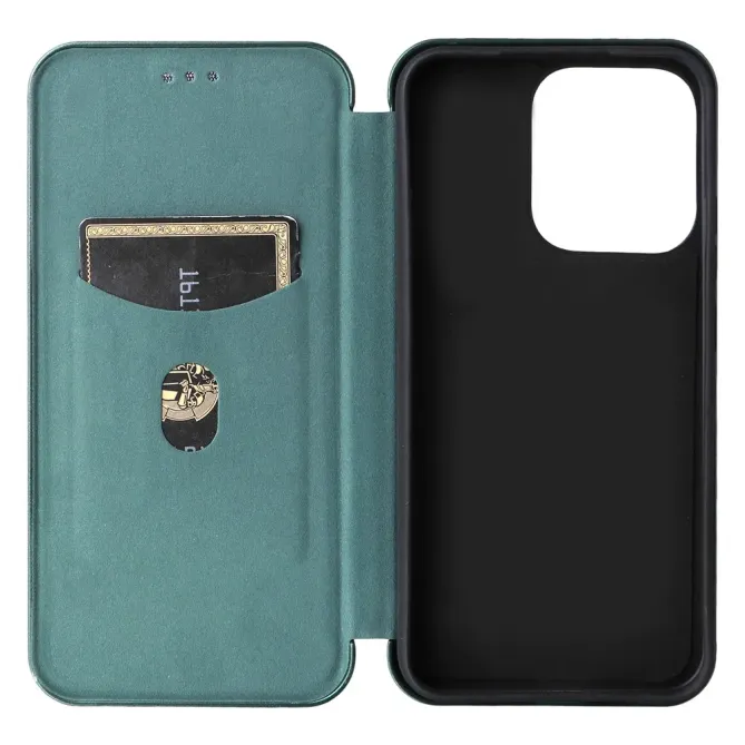 Flip Cover Oppo Reno 14 5G design fibre de carbone