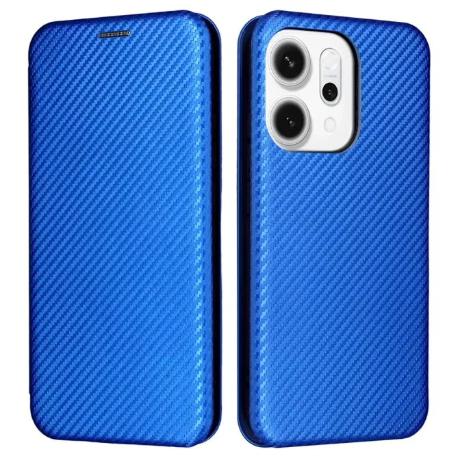 Flip Cover Oppo Reno 14 5G design fibre de carbone