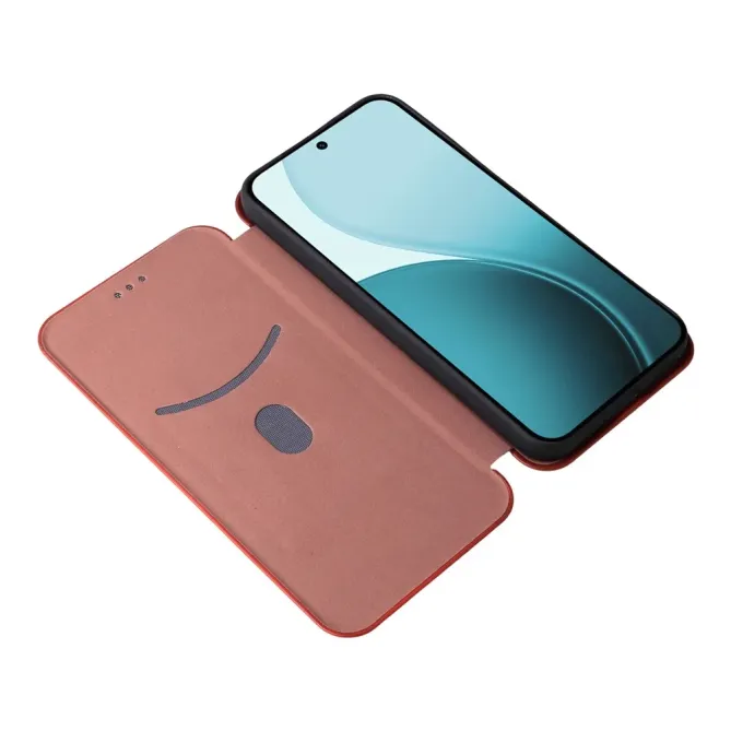 Flip Cover Oppo Reno 14 5G design fibre de carbone