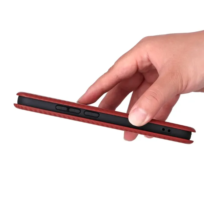 Flip Cover Oppo Reno 14 5G design fibre de carbone