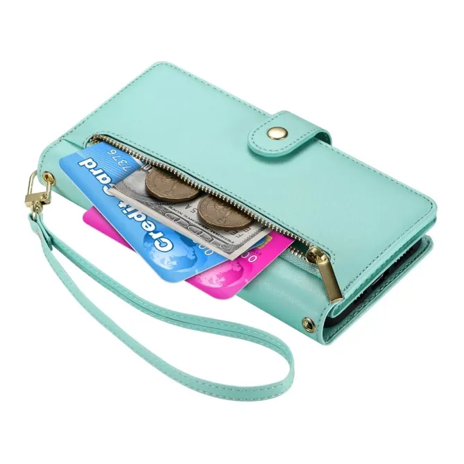 Housse Oppo Reno 14 5G Portefeuille avec Bandoulière et Zip