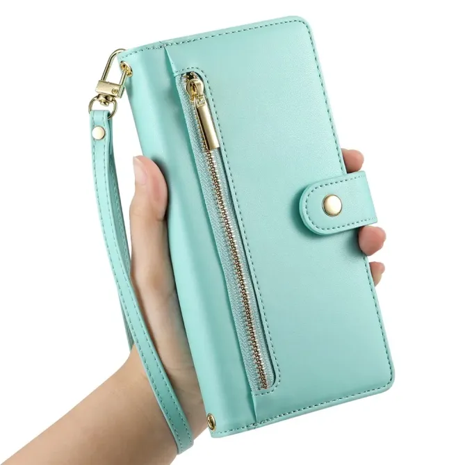 Housse Oppo Reno 14 5G Portefeuille avec Bandoulière et Zip
