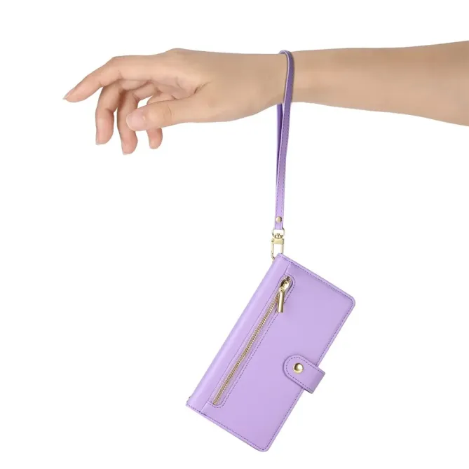 Housse Oppo Reno 14 5G Portefeuille avec Bandoulière et Zip