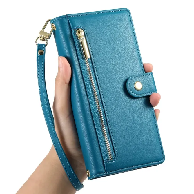 Housse Oppo Reno 14 5G Portefeuille avec Bandoulière et Zip
