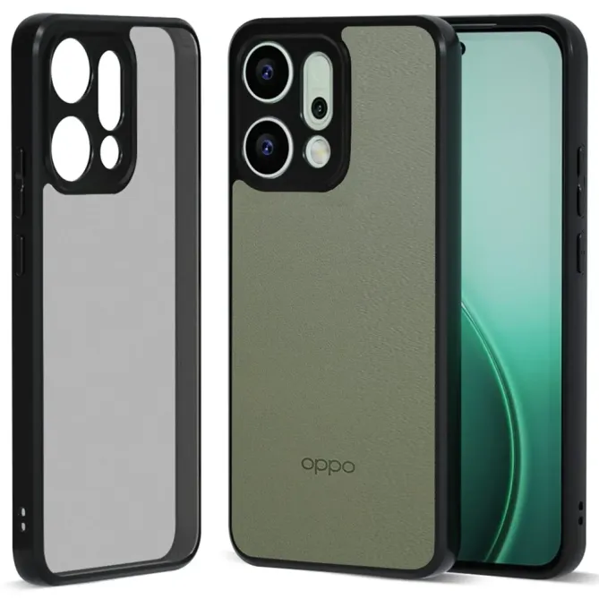 Coque Oppo Reno 14 5G Transparente Noire Mate | Eclipse