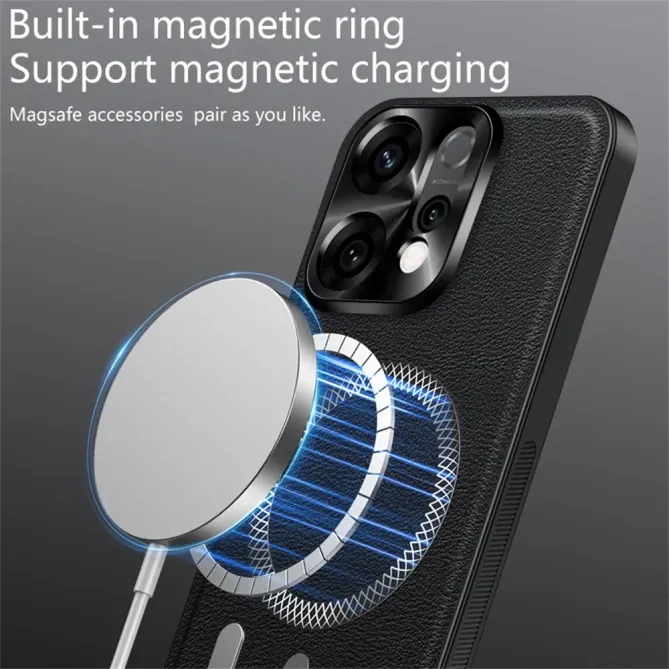 Coque Oppo Reno 14 5G Effet Cuir et Anneau Tressé | Signature