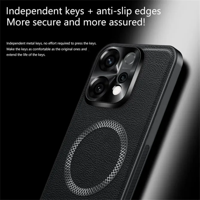 Coque Oppo Reno 14 5G Effet Cuir et Anneau Tressé | Signature
