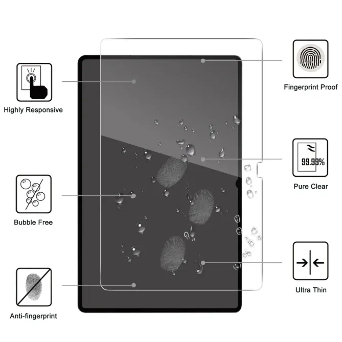 Verre Trempé Samsung Galaxy Tab S11 Ultra Bords Polis 2.5D