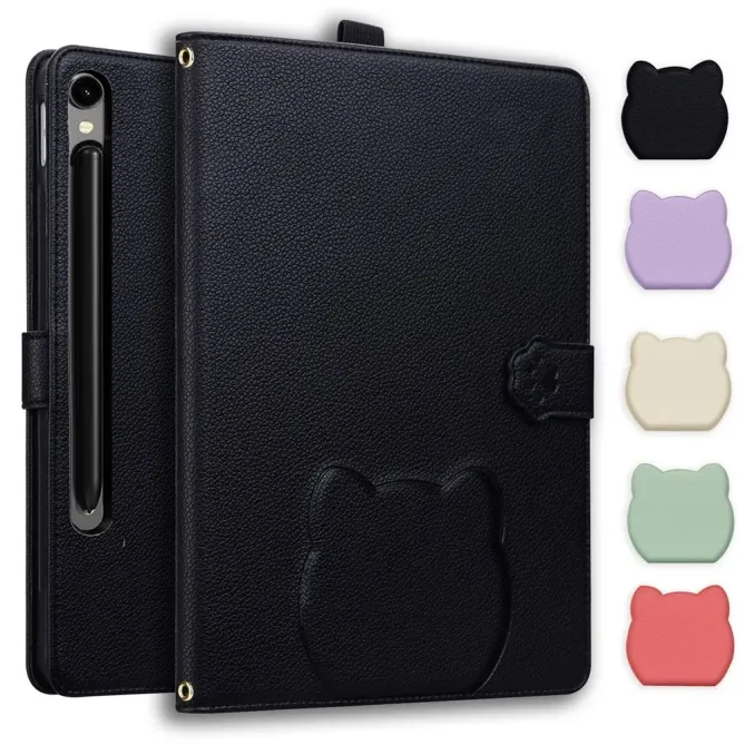 Housse Samsung Galaxy Tab S11 Ultra Motif Chat 3D | Patte de Velours
