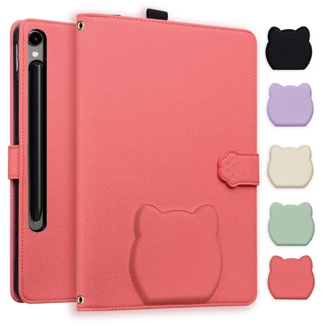 Housse Samsung Galaxy Tab S11 Ultra Motif Chat 3D | Patte de Velours