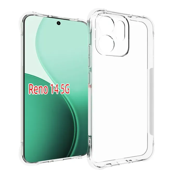 Pack Oppo Reno 14 5G | Coque Coins Renforcés Transparente avec 2 Verre