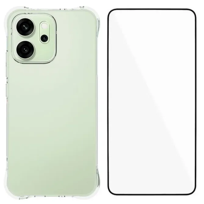 Pack Oppo Reno 14 5G | Coque Coins Renforcés Transparente avec Verre T