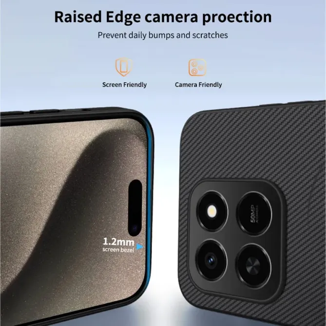 Coque Honor 400 Smart 5G / 4G Carbone Magnétique avec 2 Verres Trempés