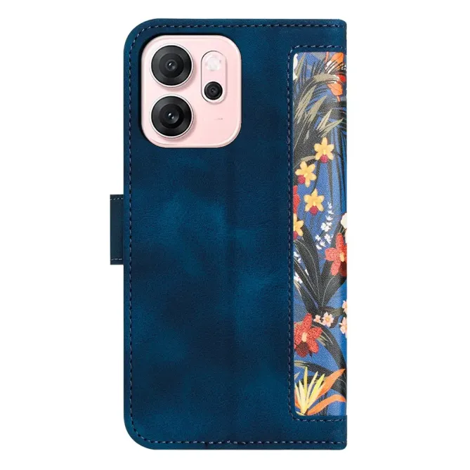 Housse Oppo Reno14 F 5G / 14 FS 5G Fleurs Exotiques avec Dragonne
