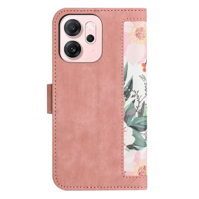 Housse Oppo Reno14 F 5G / 14 FS 5G Aquarelle Florale avec Dragonne