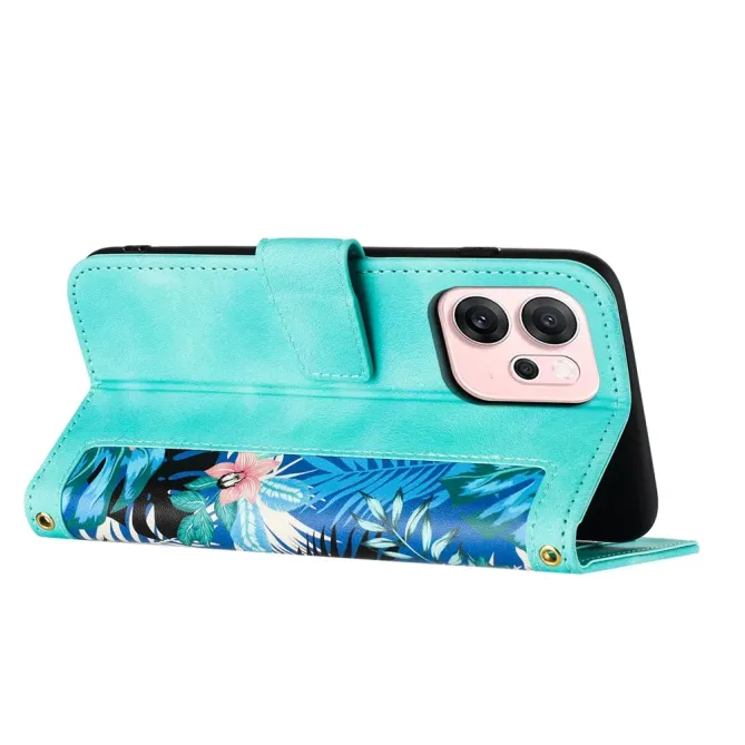 Housse Oppo Reno14 F 5G / 14 FS 5G Tropicale avec Dragonne