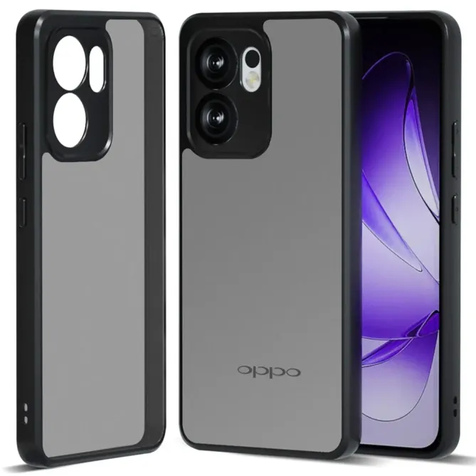 Coque Oppo Reno14 F 5G / 14 FS 5G Transparente Noire Mate | Eclipse