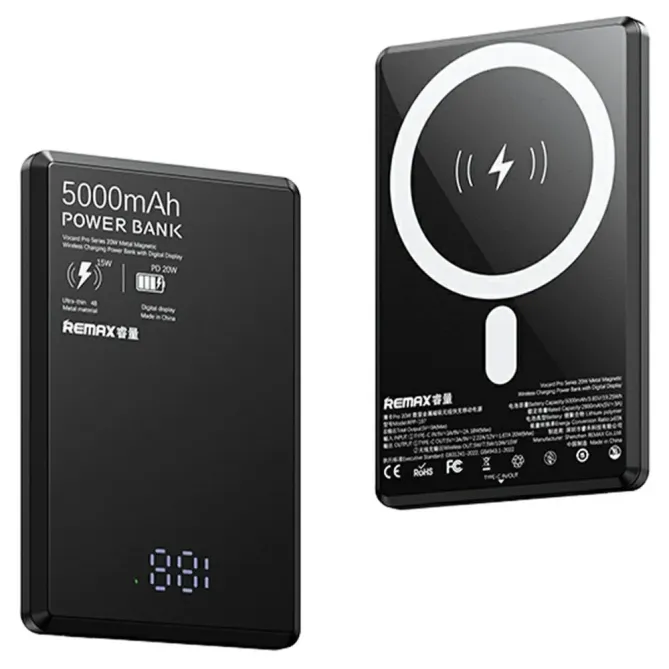 Batterie Externe Magnétique 5000mAh Écran Digital