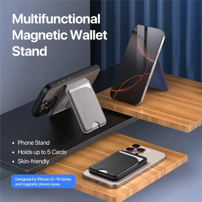 Porte-Cartes Magnétique MagSafe Pliable en Support