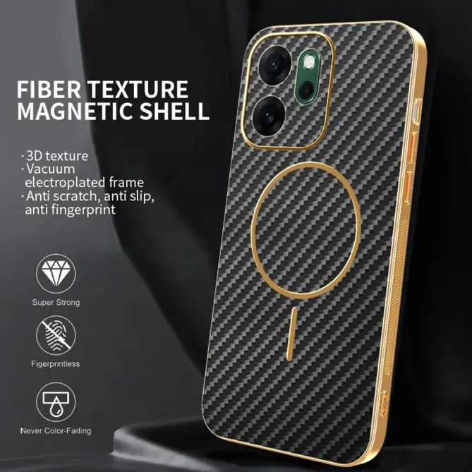 Coque Oppo Reno14 F 5G / 14 FS 5G Texture Carbone MagSafe