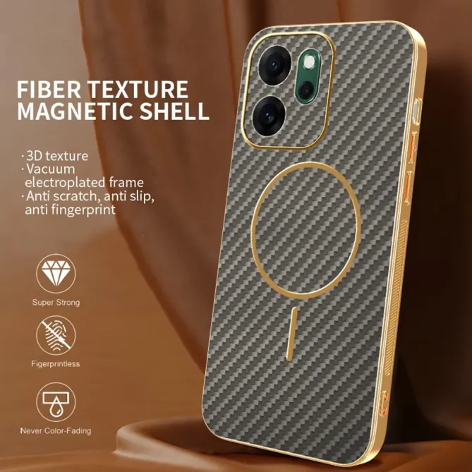 Coque Oppo Reno14 F 5G / 14 FS 5G Texture Carbone MagSafe
