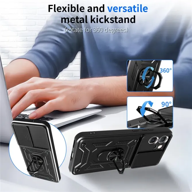 Coque Oppo Reno14 F 5G / 14 FS 5G Camera Slide Fonction Support