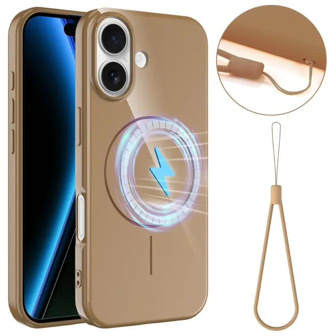 Coque iPhone 17 Brillante MagSafe avec Lanière