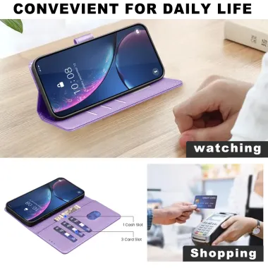 Housse iPhone 17 Porte-Cartes en Simili Cuir | BF32 Violet - photo 14