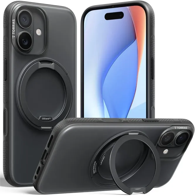 Coque iPhone 17 à Support en Acier