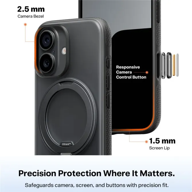 Coque iPhone 17 à Support en Acier