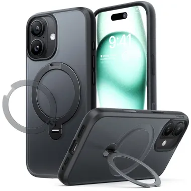 Coque iPhone 17 à Anneau Orientable | GYRO-LUX Noir - photo 9