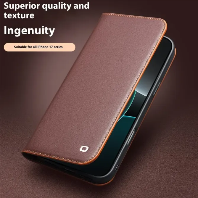 Housse iPhone 17 en Cuir Véritable | QIALINO
