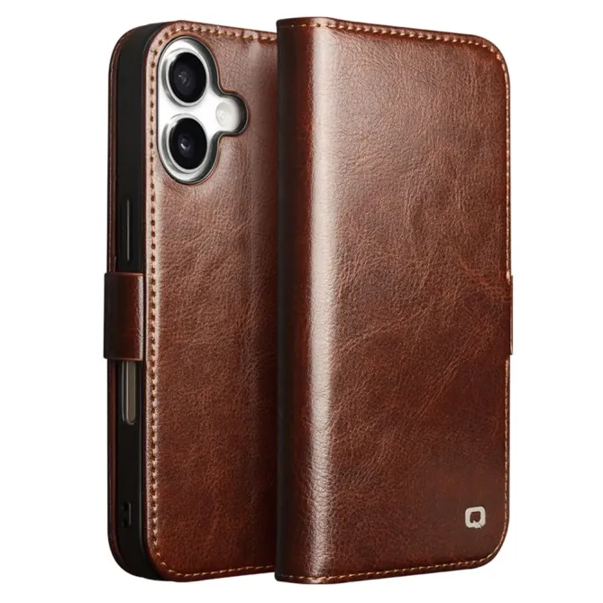 Étui Portefeuille en Cuir Véritable pour iPhone 17