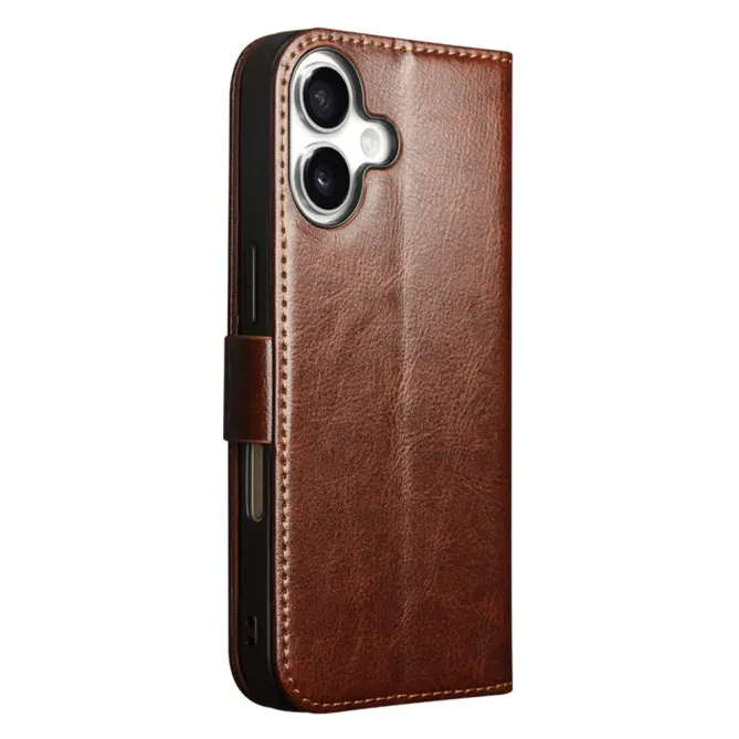 Étui Portefeuille en Cuir Véritable pour iPhone 17
