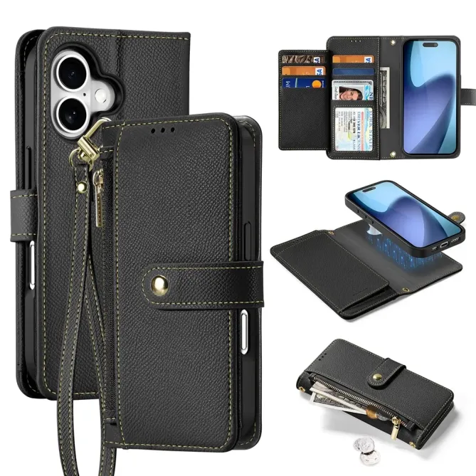 Housse iPhone 17 2-en-1 en Cuir Zippé | LAWA