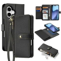 Housse iPhone 17 2-en-1 en Cuir Zippé | LAWA
