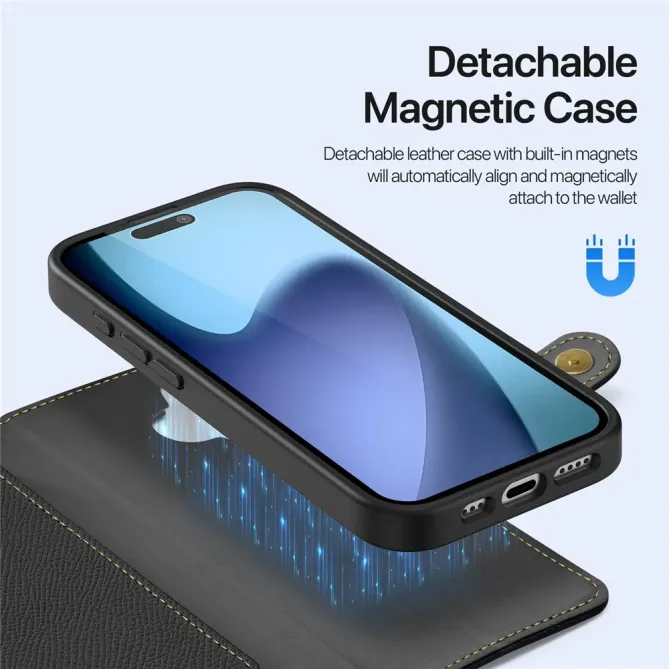 Housse iPhone 17 2-en-1 en Cuir Zippé | LAWA
