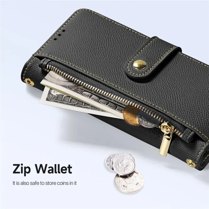 Housse iPhone 17 2-en-1 en Cuir Zippé | LAWA