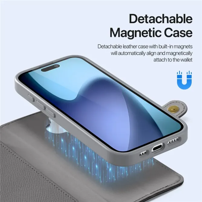 Housse iPhone 17 2-en-1 en Cuir Zippé | LAWA