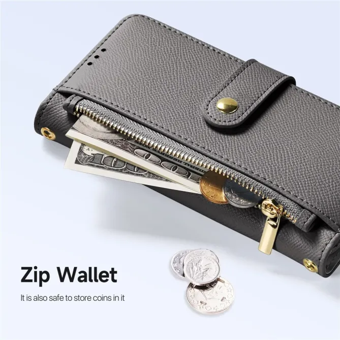 Housse iPhone 17 2-en-1 en Cuir Zippé | LAWA