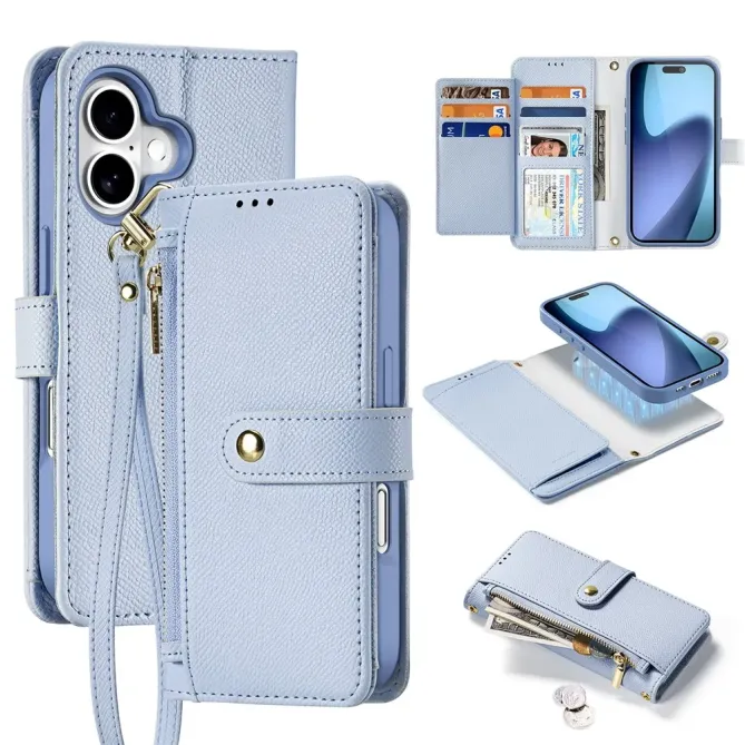 Housse iPhone 17 2-en-1 en Cuir Zippé | LAWA