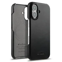 Coque iPhone 17 en Cuir Véritable MagSafe