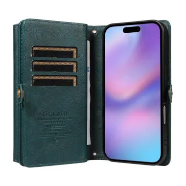 Housse Portefeuille à Bandoulière pour iPhone 17 | Organizer Vert foncé - photo 22