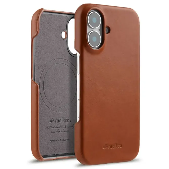 Coque iPhone 17 en Cuir Véritable MagSafe