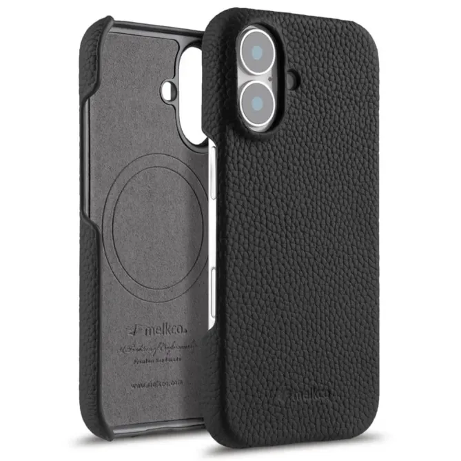 Coque iPhone 17 en Cuir Grainé MagSafe