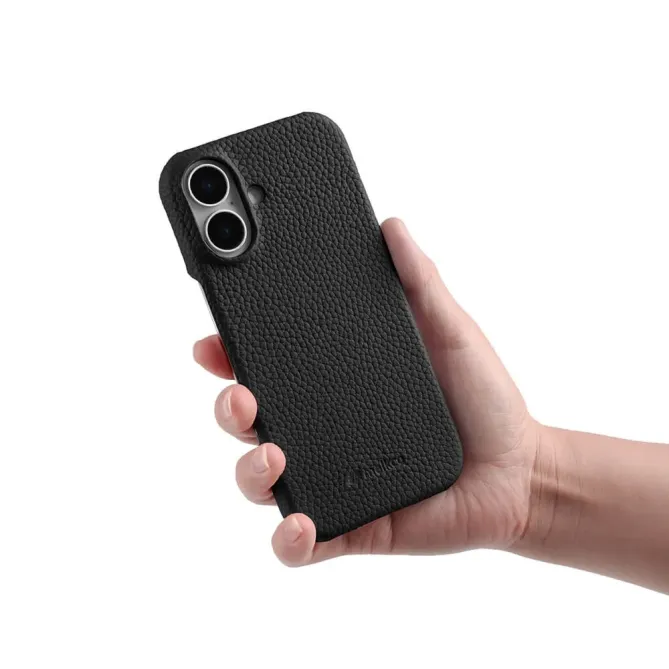 Coque iPhone 17 en Cuir Grainé MagSafe
