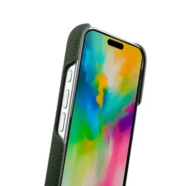 Coque iPhone 17 en Cuir Grainé MagSafe Vert foncé - photo 14