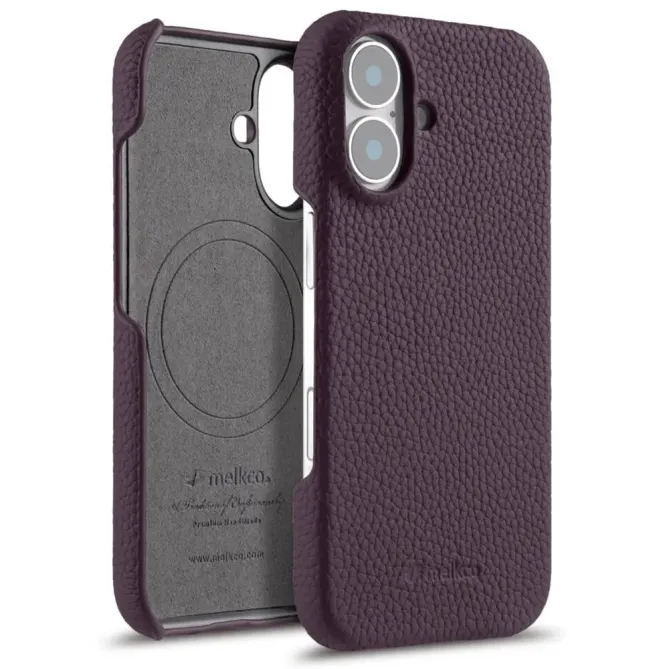 Coque iPhone 17 en Cuir Grainé MagSafe