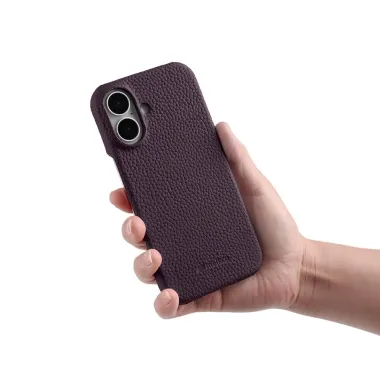 Coque iPhone 17 en Cuir Grainé MagSafe Violet - photo 18